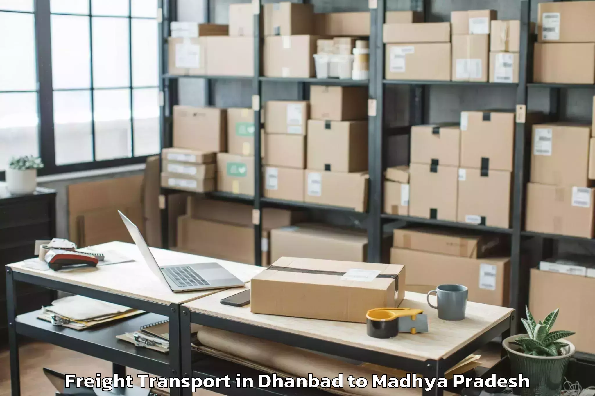 Easy Dhanbad to Maharaja Chhatrasal Bundelkhan Freight Transport Booking